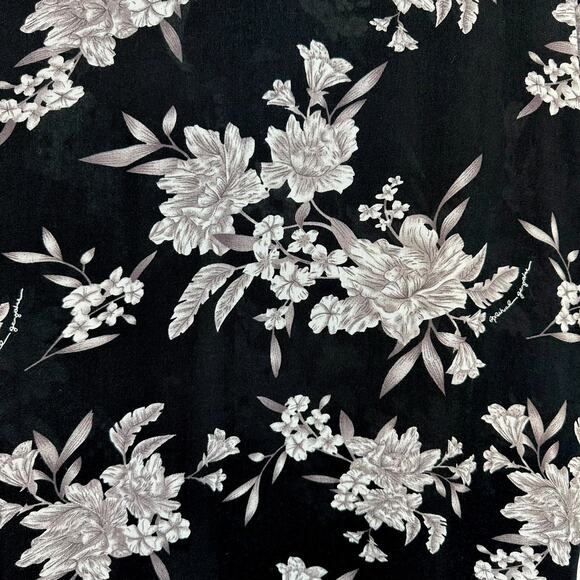 Spiritual Gangster Women's Maya Floral Kimono OS Black Gray Floral 3/4 Sleeve - Picture 8 of 11